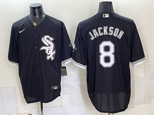 Men's Chicago White Sox #8 Bo Jackson Black Stitched Baseball Jersey Men's Chicago White Sox #8 Bo Jackson Black Stitched Baseball Jersey